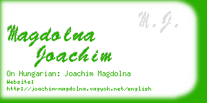 magdolna joachim business card